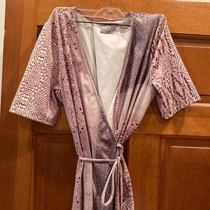 Asos snake skin wrap midi dress